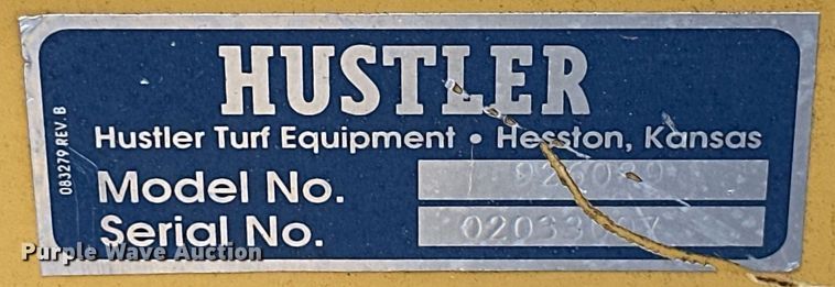 image for item NO9358 Hustler 9260  stump grinder