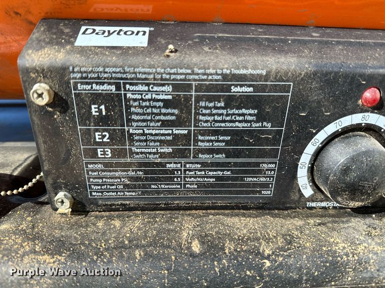 image for item NQ9516 Dayton 3VE51E  heater