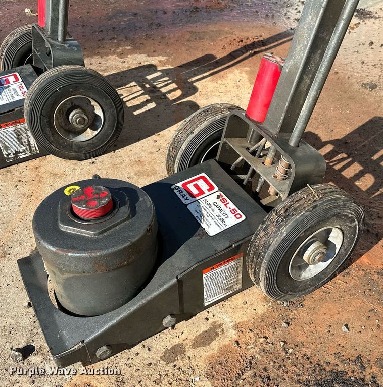 image for item NQ9517 (2) Gray TSL-50 floor jacks