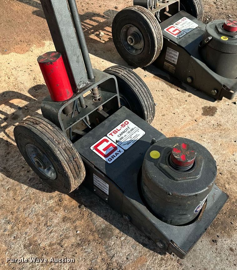 image for item NQ9517 (2) Gray TSL-50 floor jacks