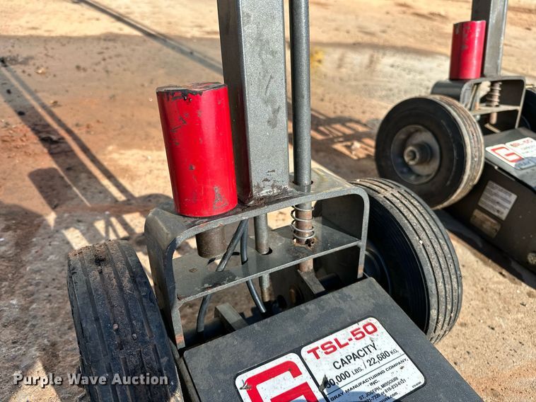 image for item NQ9517 (2) Gray TSL-50 floor jacks