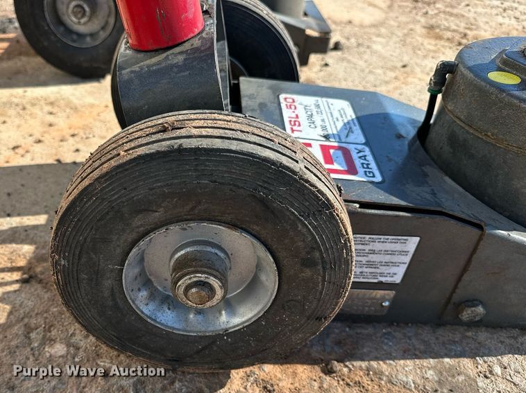 image for item NQ9517 (2) Gray TSL-50 floor jacks