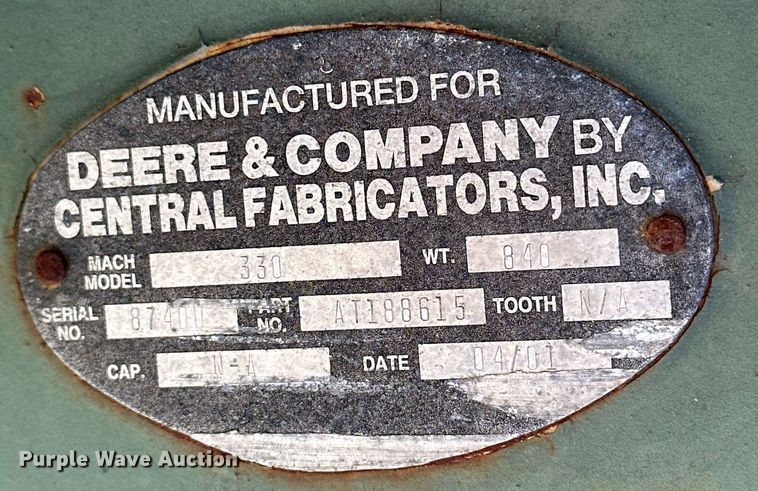 image for item NQ9523 2001 Central Fabricators 330  breaker