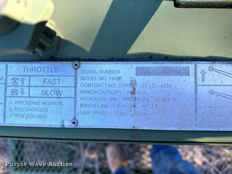 image for item NQ9542 DP 45BDX1L1D  winch