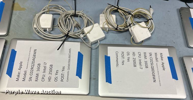 image for item NS9042 (8) MacBook Pro laptops