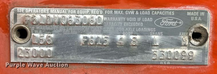 image for item NS9070 1973 Ford F600  dump truck