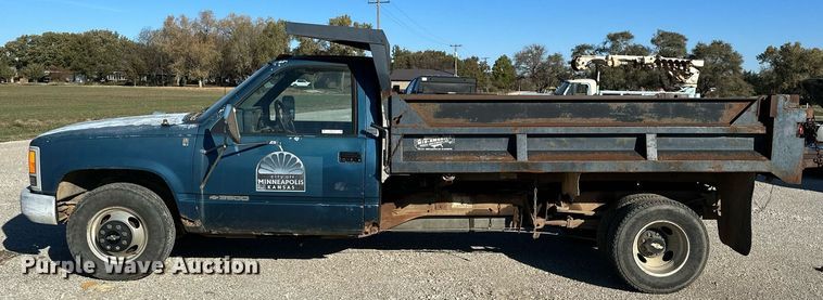 image for item OK9135 1991 Chevrolet 3500  dump bed pickup truck