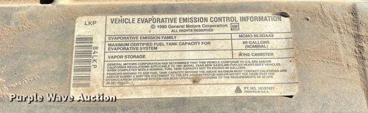 image for item OK9135 1991 Chevrolet 3500  dump bed pickup truck