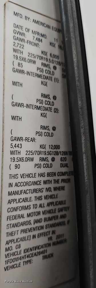 image for item OL9419 2012 Ford F450 Super Duty XL  Crew Cab dump truck