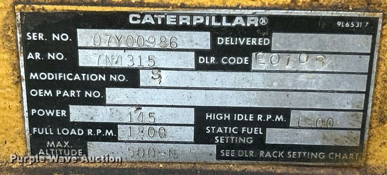 image for item OM9001 Caterpillar  generator