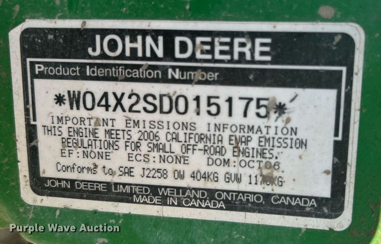 image for item OM9026 2006 John Deere Gator TS  utility vehicle