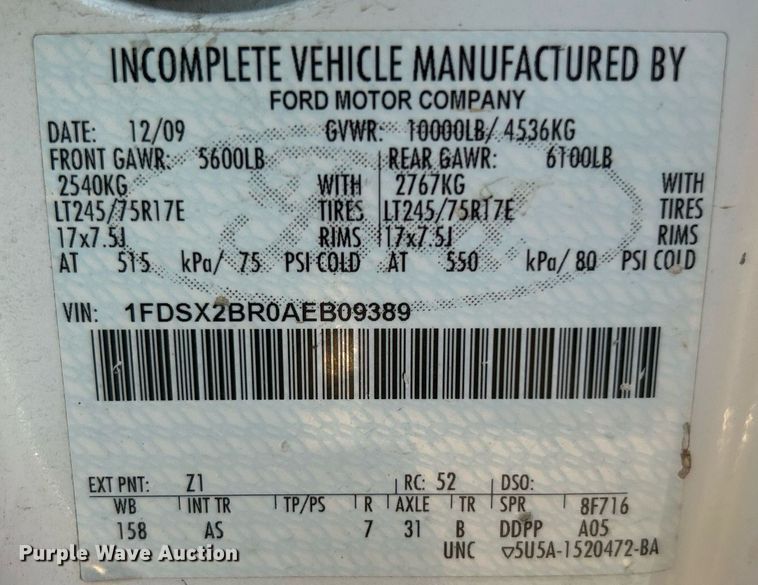 image for item OM9031 2010 Ford F250 Super Duty  SuperCab pickup truck