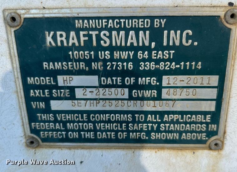 image for item OM9056 2012 Kraftsman  equipment trailer