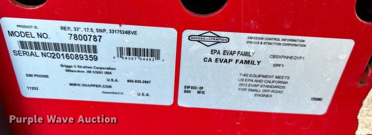 image for item OM9058 (2) Snapper lawn mowers