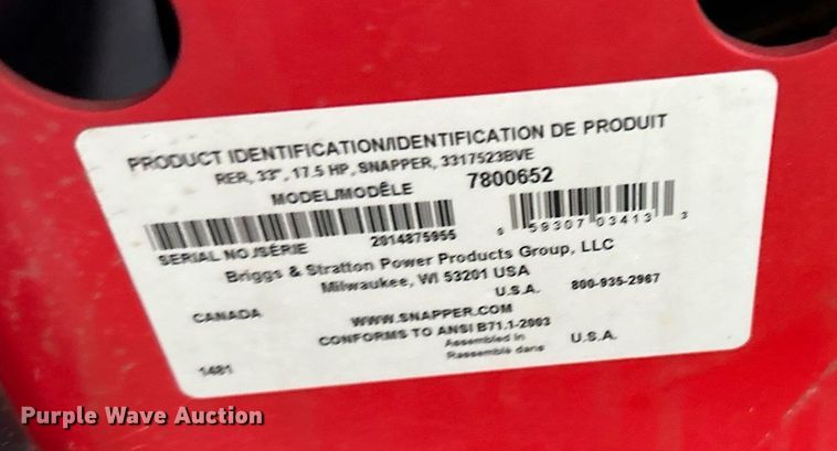 image for item OM9060 (2) Snapper lawn mowers