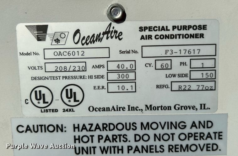image for item OM9090 Oceanaire OAC6012  air conditioner