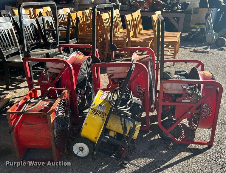 image for item OM9102 (3) Super Vac 724G4-H fans and Tempest Power Blower