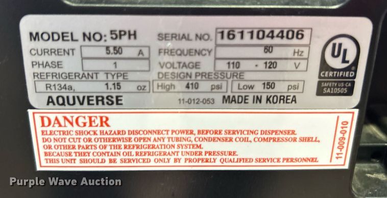 image for item OM9144 Aquverse 5PH commercial-grade bottleless water cooler