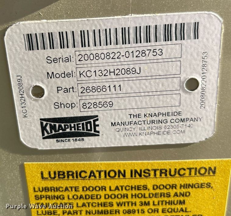 image for item OM9195 Knapheide KC132H2089J  utility topper