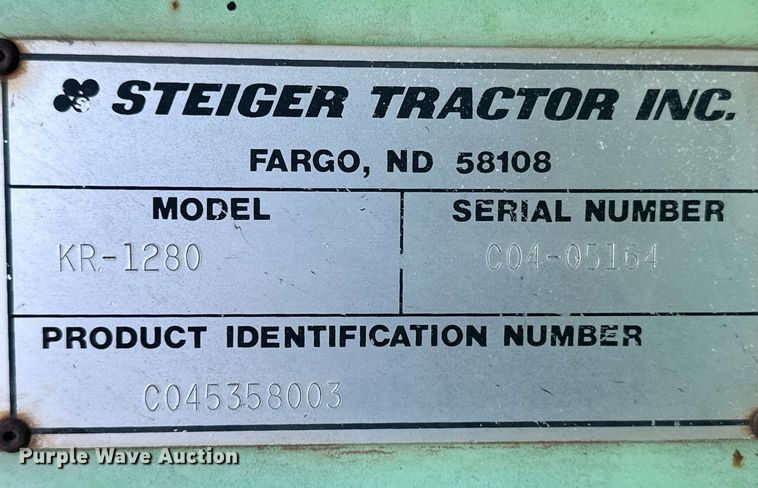 image for item DH1925 1985 Steiger Cougar KR-1280  4WD tractor