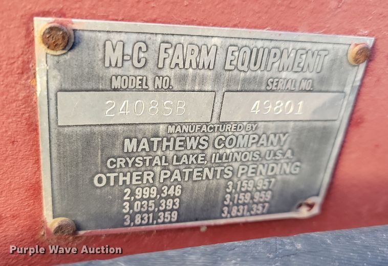 image for item DL7793 Mathews 2408S3  stalk chopper