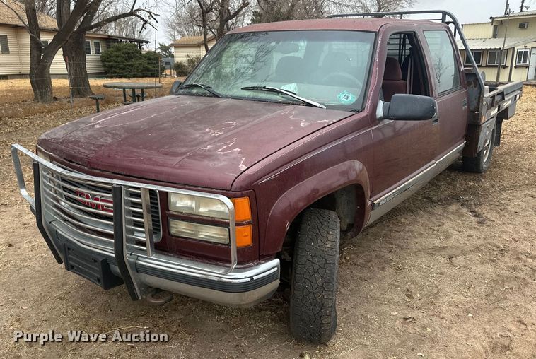 image for item DM2631 1997 GMC Sierra 3500  Crew Cab bale bed pickup truck