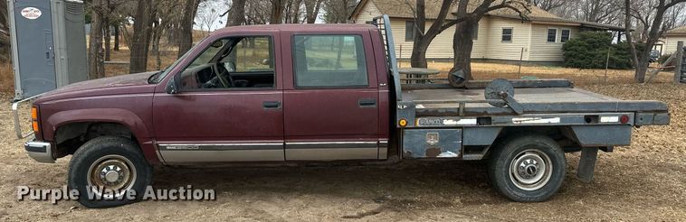 image for item DM2631 1997 GMC Sierra 3500  Crew Cab bale bed pickup truck