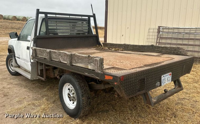 image for item DM2632 1990 GMC Sierra 2500HD flatbed pickup truck