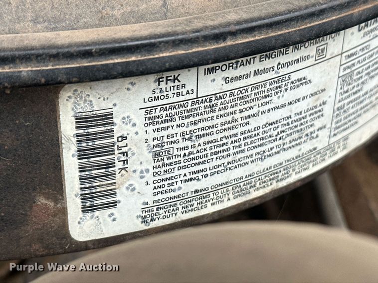 image for item DM2632 1990 GMC Sierra 2500HD flatbed pickup truck