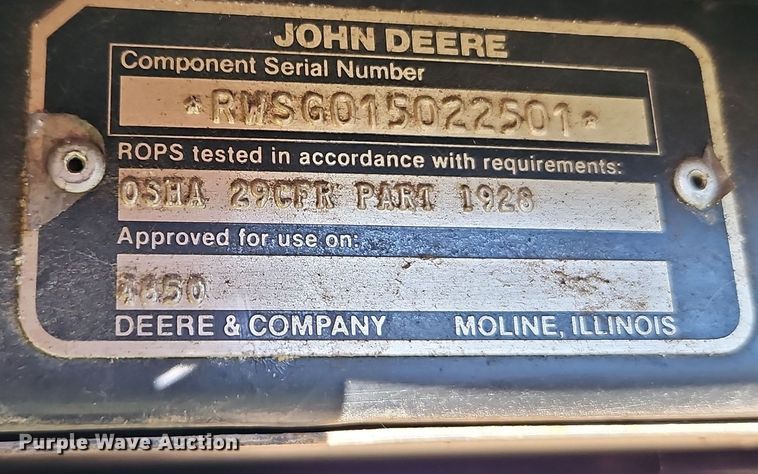 image for item DN7142 1988 John Deere 4850  MFWD tractor