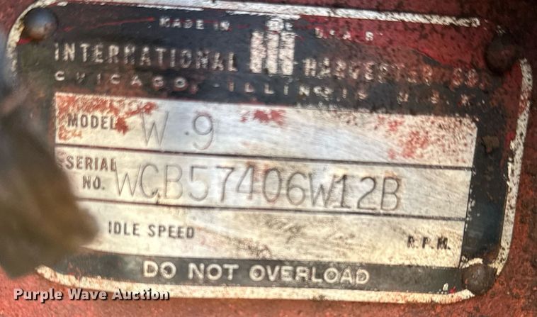 image for item GG9915 1951 McCormick-Deering W9  tractor