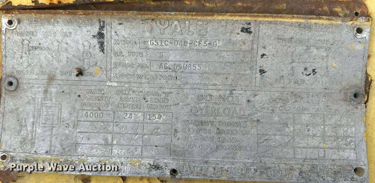 image for item IU9169 Yale G51C-040-CFS-G  forklift