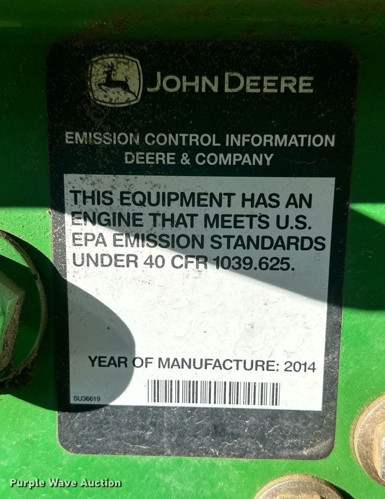 image for item IU9188 2014 John Deere 6125M  MFWD tractor