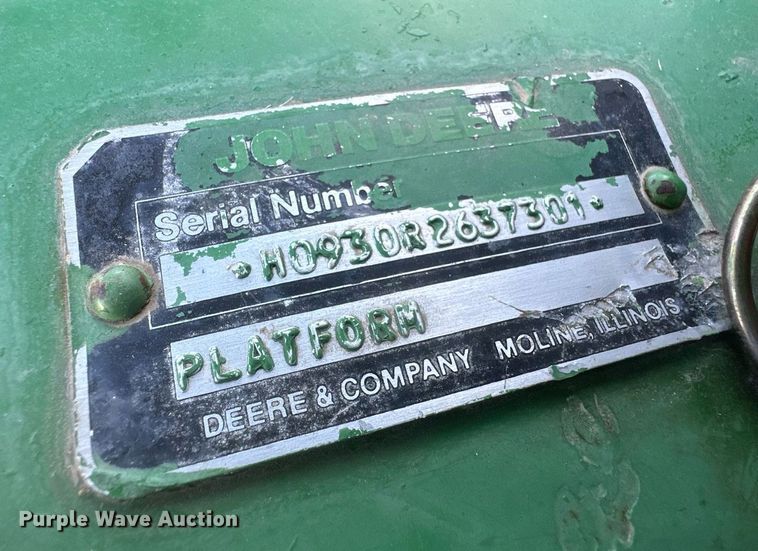 image for item IU9191 John Deere 930  rigid head