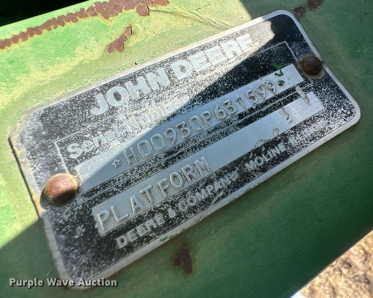 image for item IU9192 John Deere 930  rigid head