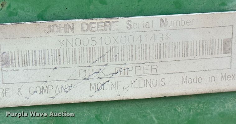 image for item IU9216 John Deere 510  disk ripper