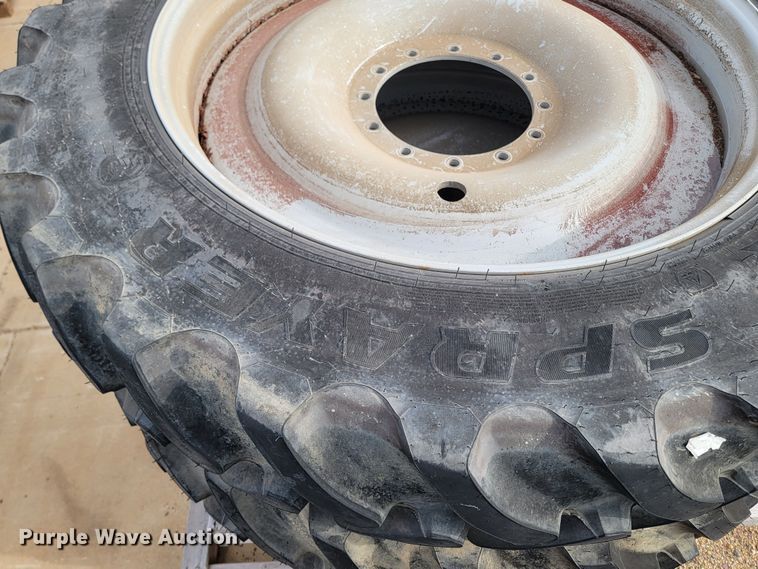 image for item JW9500 (4) Goodyear ultra sprayer 380/90R46 tires and wheels