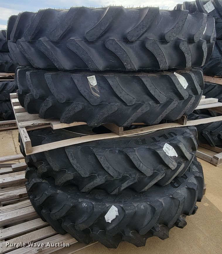 image for item JW9501 (4) Goodyear ultra sprayer 380/90R46 tires and wheels