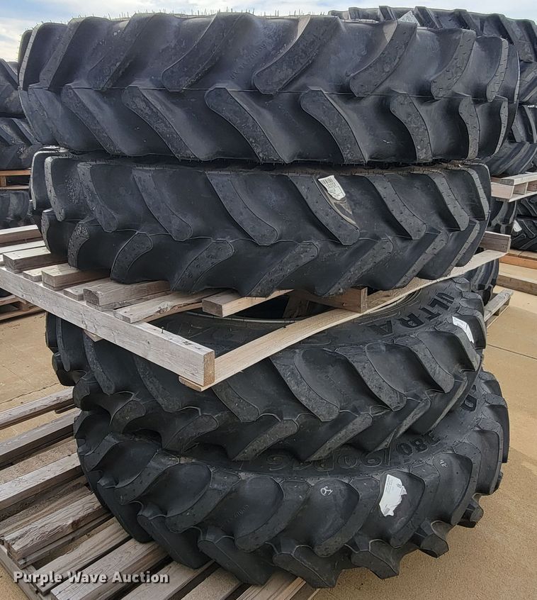 image for item JW9501 (4) Goodyear ultra sprayer 380/90R46 tires and wheels