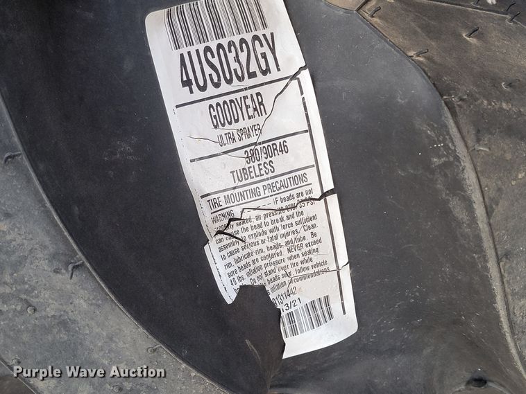 image for item JW9501 (4) Goodyear ultra sprayer 380/90R46 tires and wheels