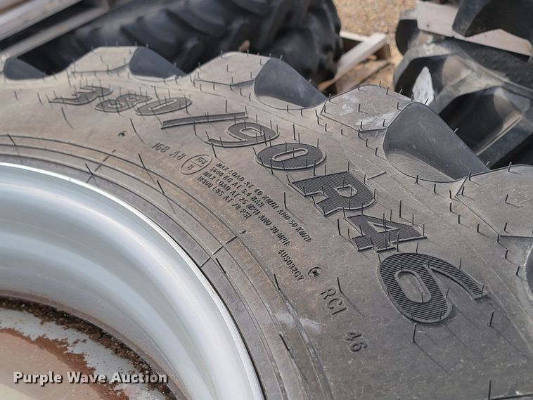 image for item JW9501 (4) Goodyear ultra sprayer 380/90R46 tires and wheels