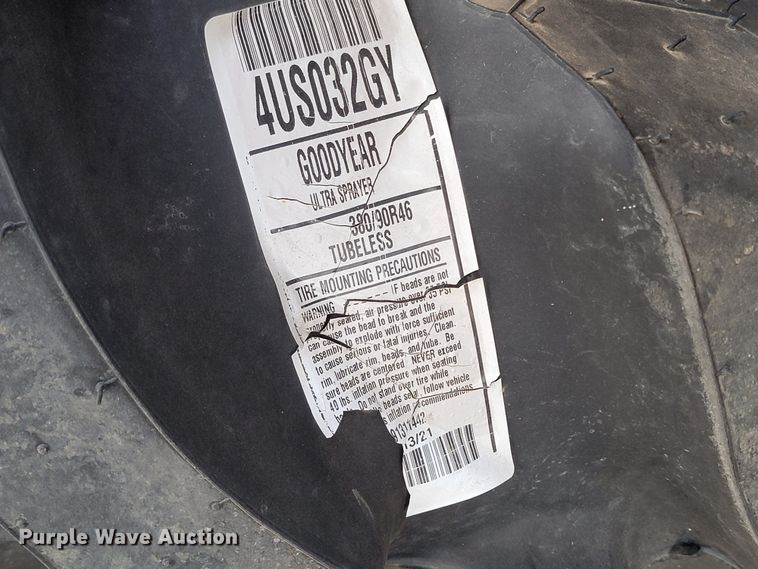 image for item JW9501 (4) Goodyear ultra sprayer 380/90R46 tires and wheels