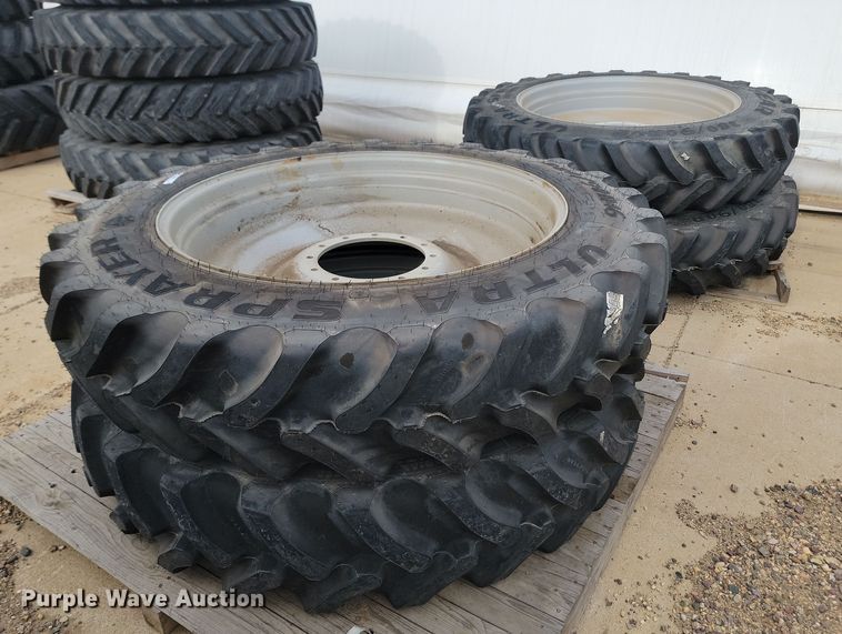 image for item JW9511 (4) Goodyear Ultra Sprayer 380/90R46 tires and wheels