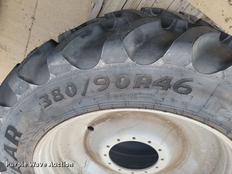 image for item JW9511 (4) Goodyear Ultra Sprayer 380/90R46 tires and wheels