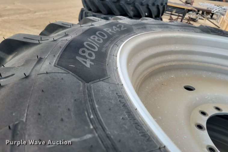 image for item JW9513 (4) Michelin Agribib2 480/80R42 tires and wheels