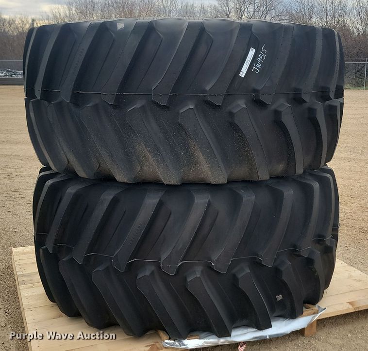 image for item JW9515 (2) Firestone 800/70R38 tires and wheels