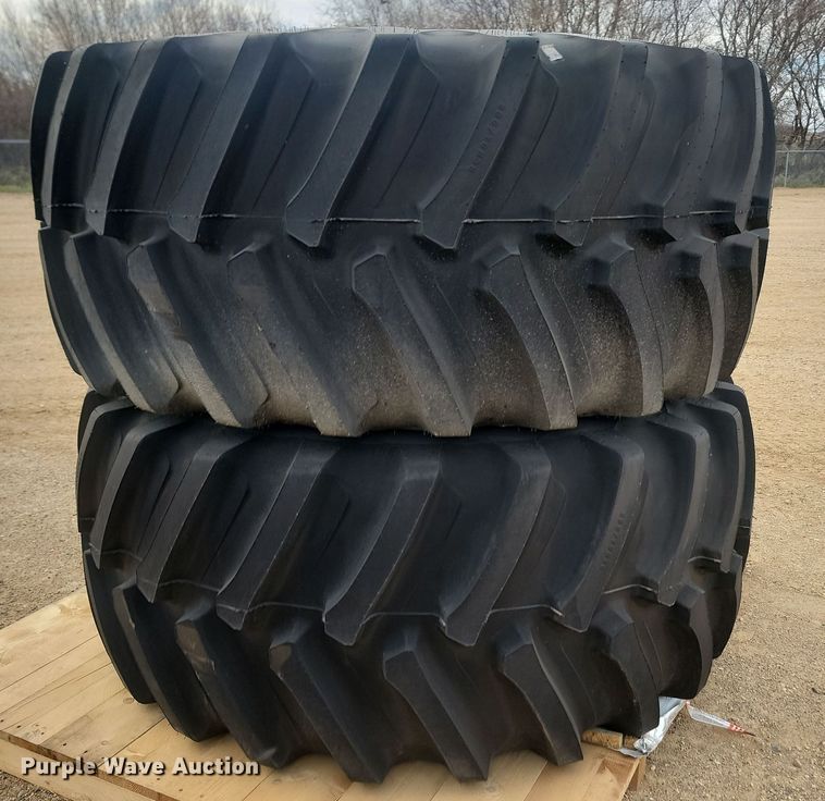 image for item JW9515 (2) Firestone 800/70R38 tires and wheels