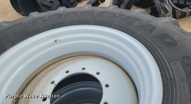 image for item JW9516 (2) Goodyear Optic Trac DT824 600/65R28 tires and wheels