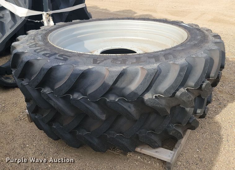 image for item JW9521 (2) Goodyear Ultra Sprayer 380/90R46 tires and wheels