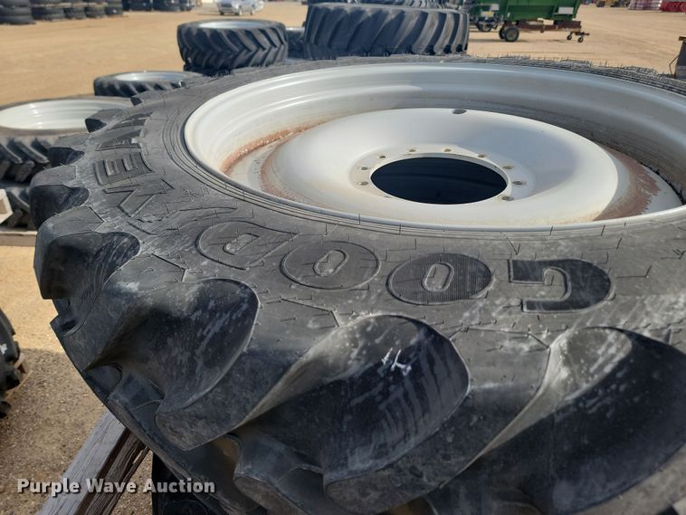 image for item JW9525 (4) Goodyear Ultra Sprayer 380/90R46 tires and wheels